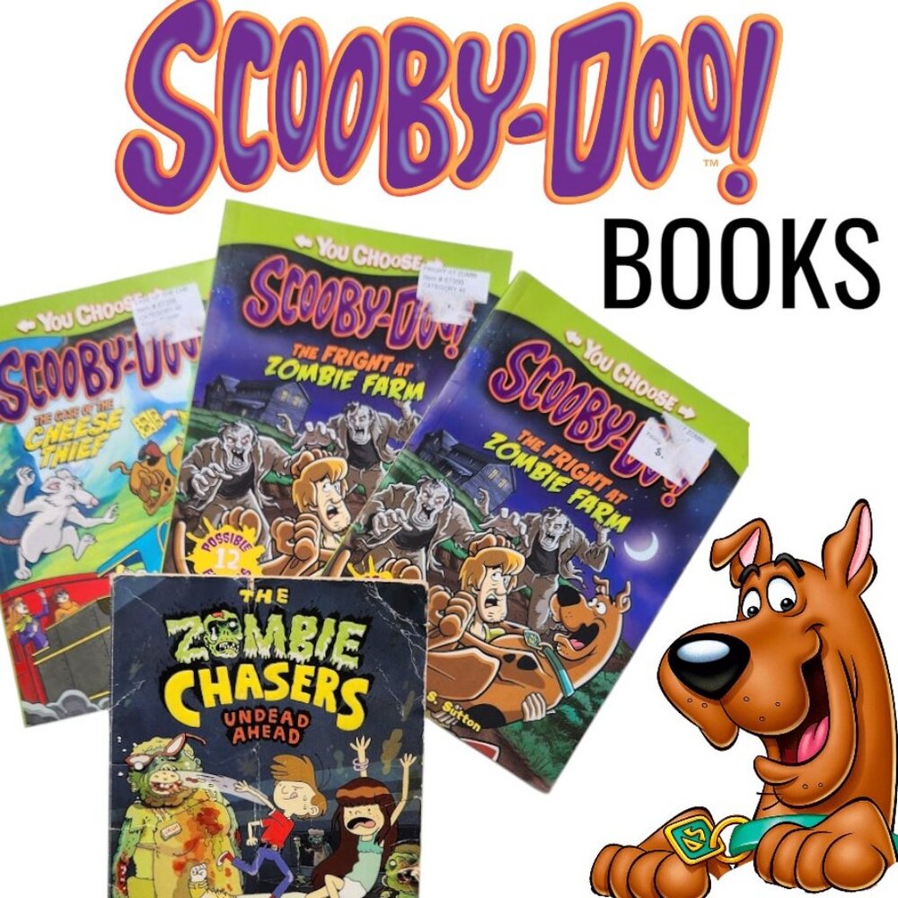 Children's Books Book Bundle Lot Set 4 Scooby Doo Chapter Books Book Zombie Chas